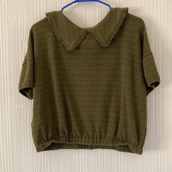 Madewell Olive Green Button-Up Top - Picture 5 of 7